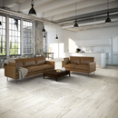 Stoffa cotton rectified 24x24 matte porcelain flore tile  florim us collection room shot living kitchen room view 2