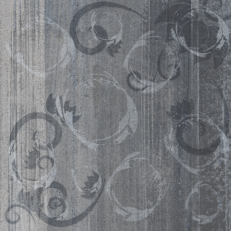 Stoffa denim rectified matte porcelain abstract tile  florim us collection product shot wall view