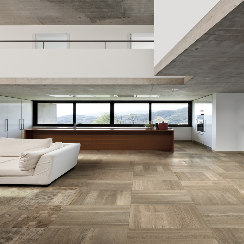 Stoffa flaxseed rectified matte porcelain tile2