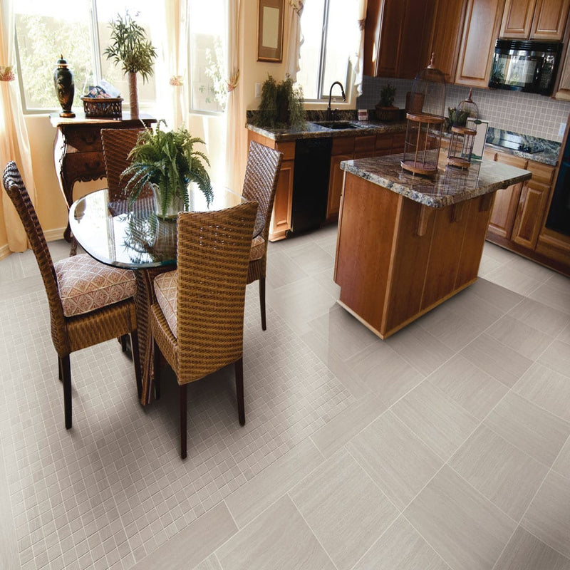 Stratos avorio 18"x18" glazed porcelain floor and wall tile 1095148 product shot room view