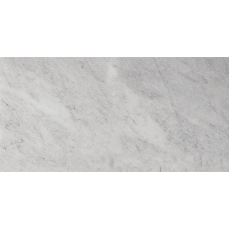 Cararra Honed 6"x12" Marble Tile product shot tile view