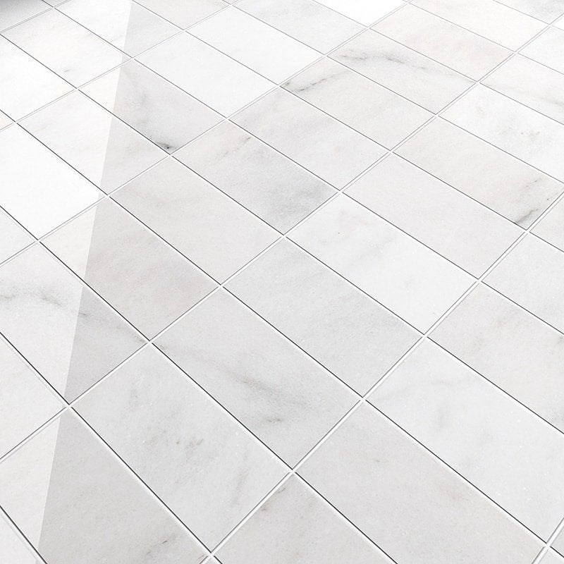 Lonte 6"x12" Polished Marble Tile product shot angle view