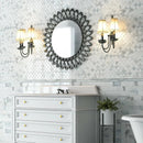 Calacatta Gold Modena 2"x12" Polished Andorra Marble Moldings Tile product shot bathroom view