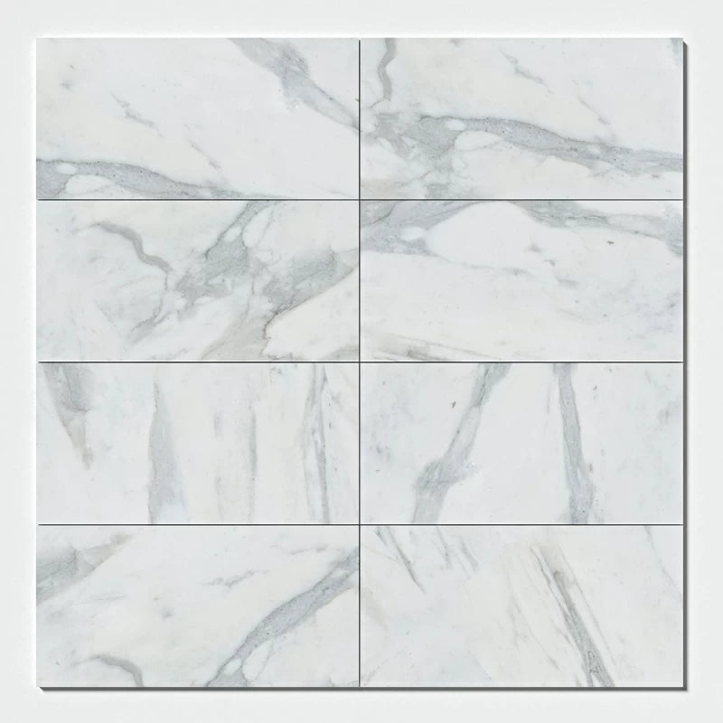 Calacatta Gold Modena 12"x24" Polished Marble Tile product shot tile view