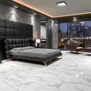 Calacatta Gold Modena 12"x24" Polished Marble Tile product shot bedroom view