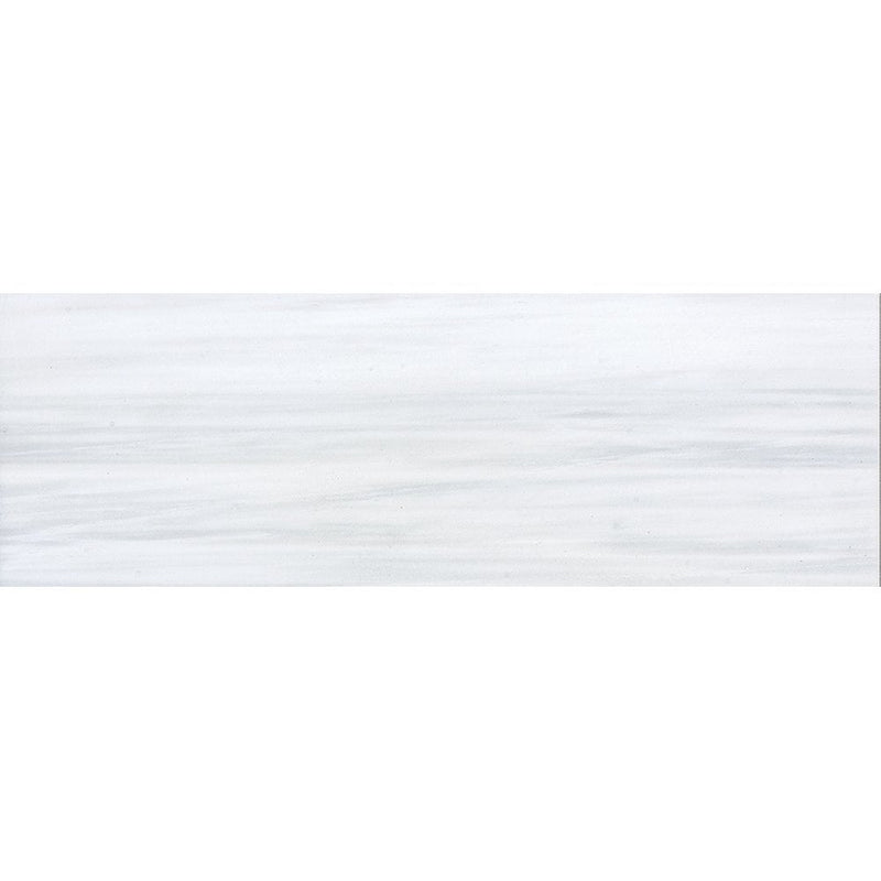 White Dolomiti 4"x12" Classic Honed Marble Tile product shot tile view