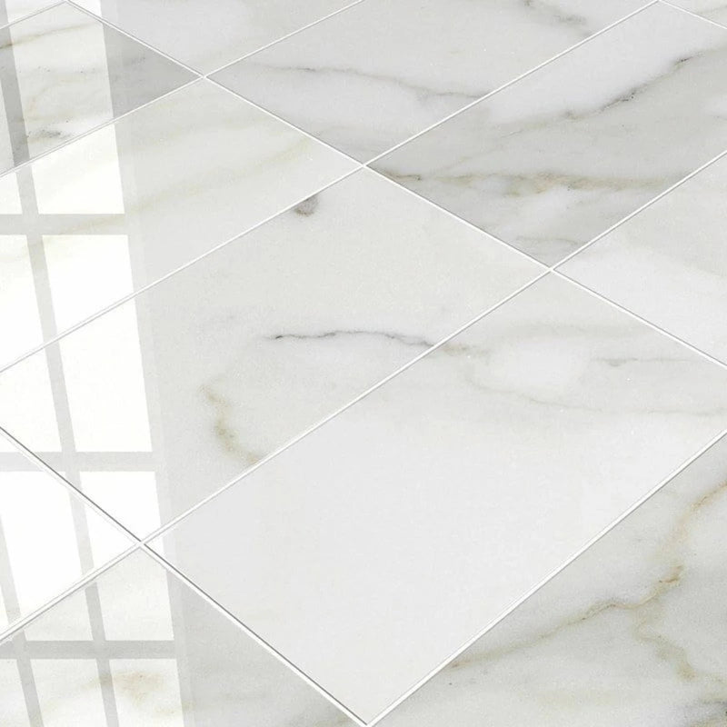 Calacatta Gold 12"x24" Extra Polished Marble Tile product shot tile view