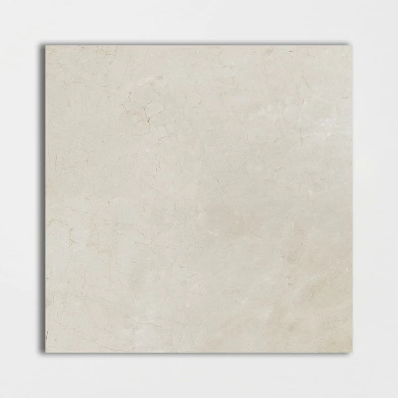 Crema Marfil 18"x18" Polished Marble Tile product shot tile view