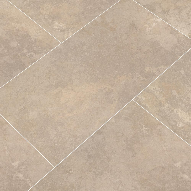 Tempest beige glazed ceramic floor and wall tile msi collection NTEMBEI1224 product shot multiple tiles angle view
