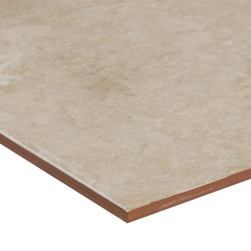 Tempest beige glazed ceramic floor and wall tile msi collection NTEMBEI1313 product shot one tile profile view