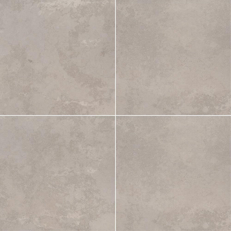 Tempest grey glazed ceramic floor and wall tile msi collection NTEMGRE1818 product shot multiple tiles top view