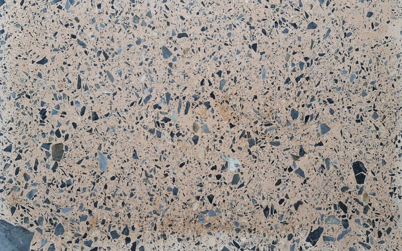 Terrazo Gold marble slabs polished product shot wide view