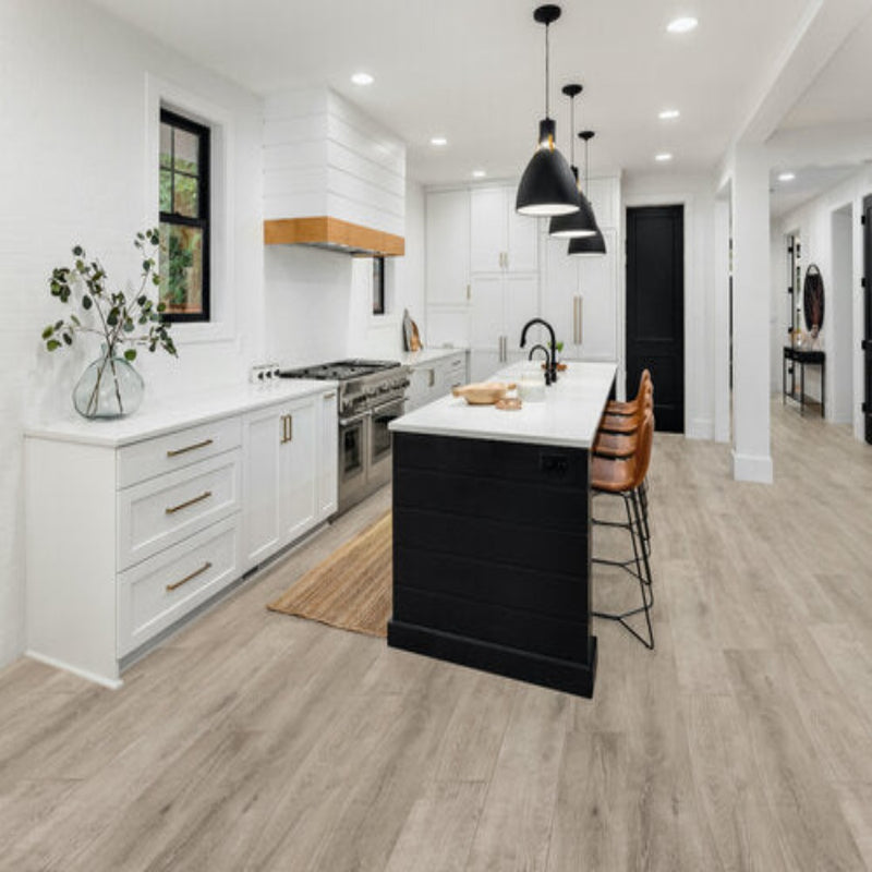 Laminate Hardwood 7.75" Wide, 48" RL, 12mm Thick EIR Marquis Tinted Sterling Floors - Mazzia Collection product shot kitchen view