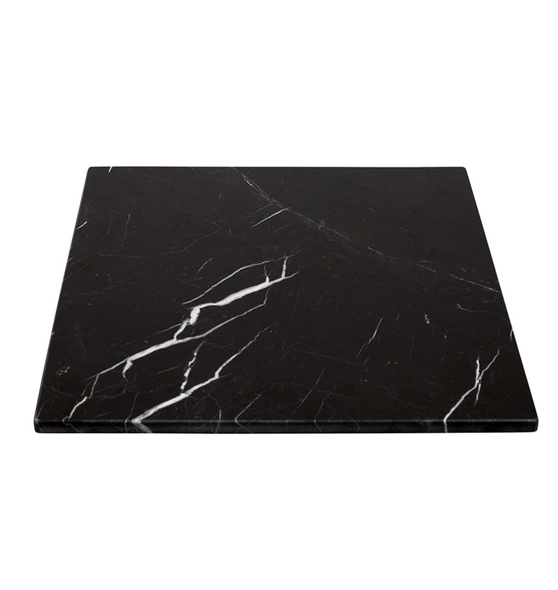 Toros Black genuine marble serving cutting board 14x14 polished product shot