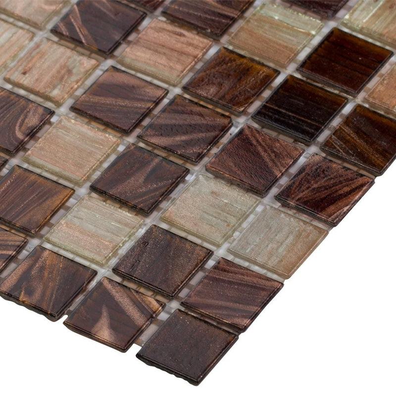 Treasure trail iridescent 12X12 glass mesh mounted mosaic tile THDWG-IR-TT-4MM product shot profile view