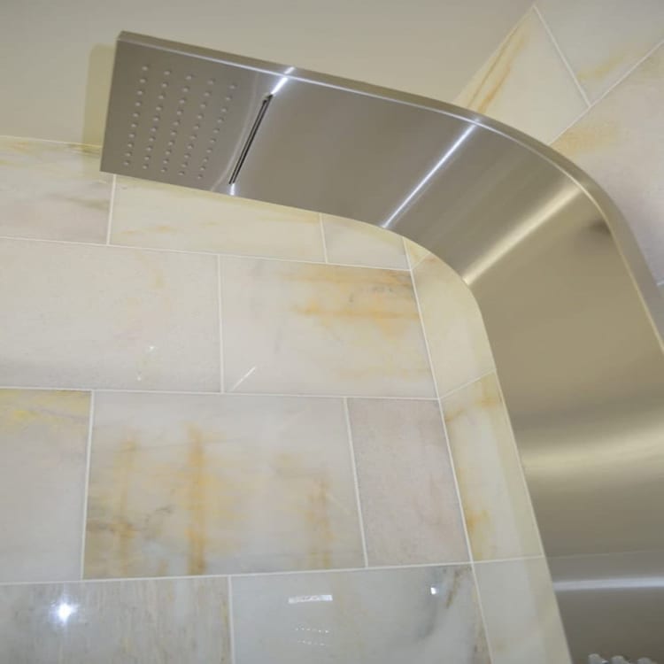 Troya Marble Tile Giallo Bianco White 12x12 Polished Bathroom Shower Spreader