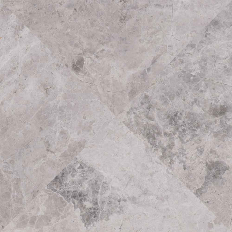 Tundra gray 18 in x 18 in polished marble floor and wall tile TTUNGRY1818P product shot angle view