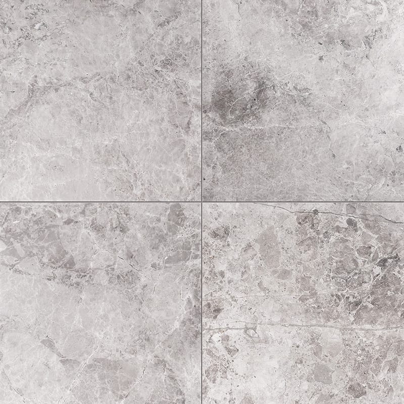 Tundra gray marble floor wall tile 12x12 polished top view