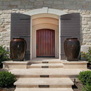 Tuscany palatinum 12 in x 24 in honed filled travertine floor and wall tile TTPLAT1224HF product shot staircase view