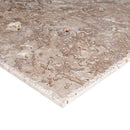 Tuscany walnut pattern honed unfilled chipped travertine floor and wall tile TTWAL-PAT-HUFC product shot profile view 2