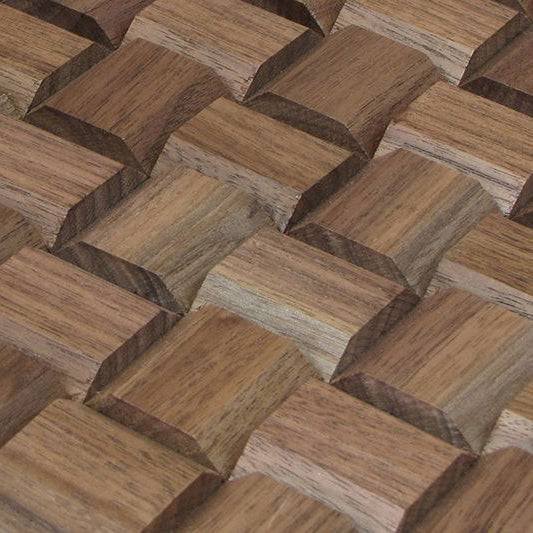 US Walnut Mesh-mounted Wood Mosaic Wall Tile 987004 angle view