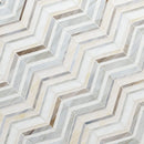 Urban wave greige 9"x15.6" film face glass mosaic wall tile SMOT-GLSB-URWAGRE3MM product shot wall view 3