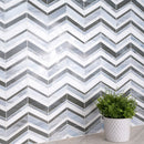 Urban wave lapis 9" x 15.6" film face glass mosaic wall tile SMOT-GLSB-URWALAP3MM product shot room view 2