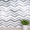 Urban wave lapis 9" x 15.6" film face glass mosaic wall tile SMOT-GLSB-URWALAP3MM product shot room view