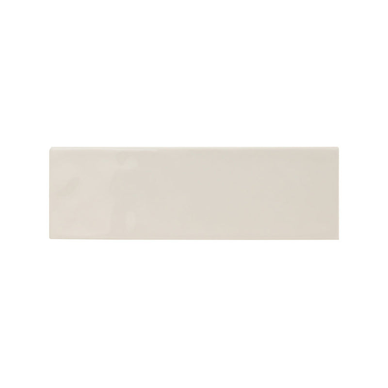Urbano crema ceramic white subway tile 4x12 glossy  msi collection NURBCRE4X12 product shot single tile view