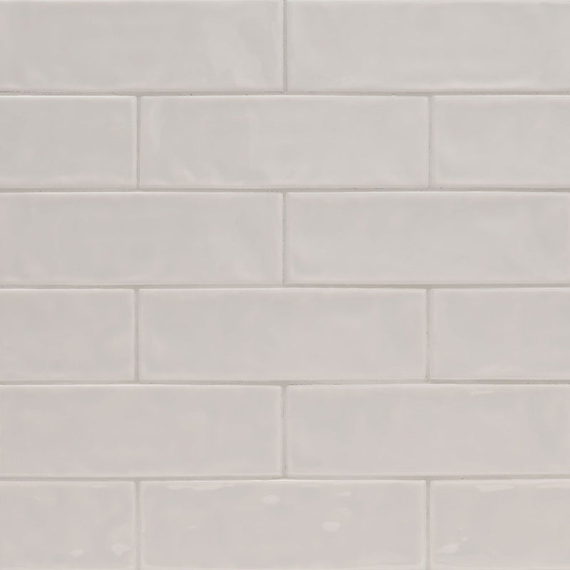 Urbano dusk ceramic white subway tile 4x12 glossy  msi collection NURBDUS4X12 product shot wall view