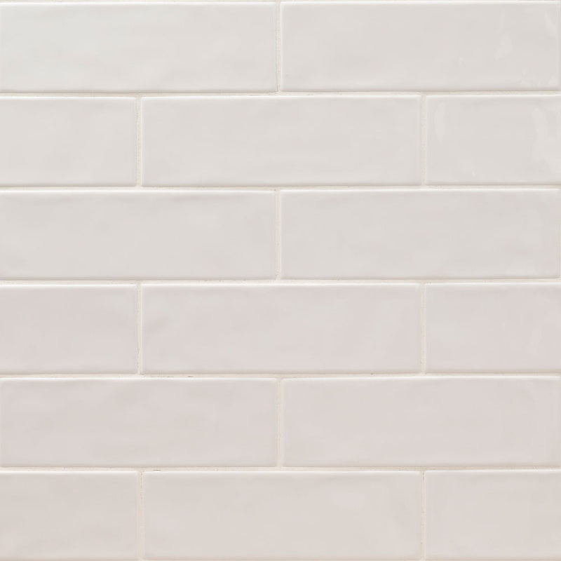 Urbano pure ceramic white subway tile 4x12 glossy  msi collection NURBPUR4X12 product shot wall view