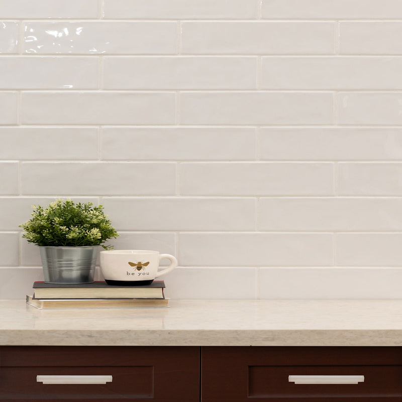 Urbano pure ceramic white subway tile 4x12 glossy  msi collection NURBPUR4X12 room shot table view 3