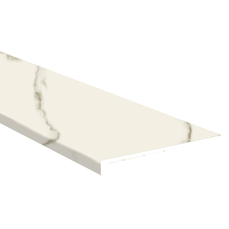 Calacatta Marbello 1.25" Thick x 12.01" Width x 47.24" Stair Tread Eased Edge Molding - MSI Everlife product shot tile view