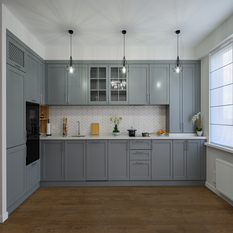 Ladson Clayborne 7.48"x75.6" Engineered Click Lock Hardwood Flooring - MSI Collection room shot kitchen view