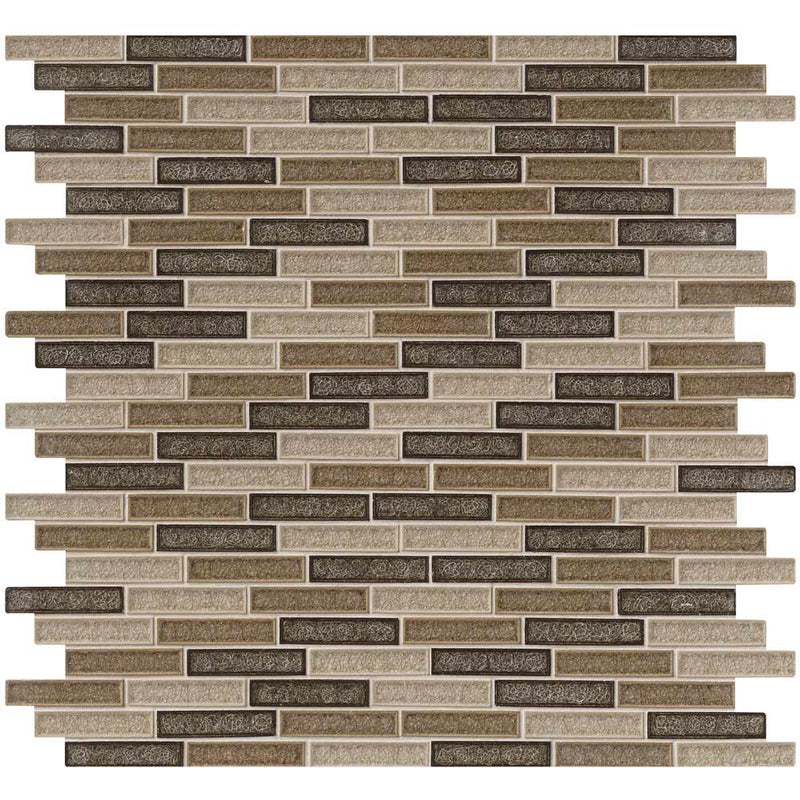 Venetian cafe 12X12 glass mesh mounted mosaic tile SMOT-GLSGGBRK-VC8MM product shot multiple tiles top view