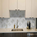 Verona silver pattern 11.85x11.85 multisurface meshmounted mosaic tile SMOT SMTL VERSIL8MM product shot kitchen view