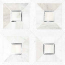 Verona silver pattern 11.85x11.85 multi surface mesh mounted mosaic tile SMOT SMTL VERSIL8MM product shot wall view