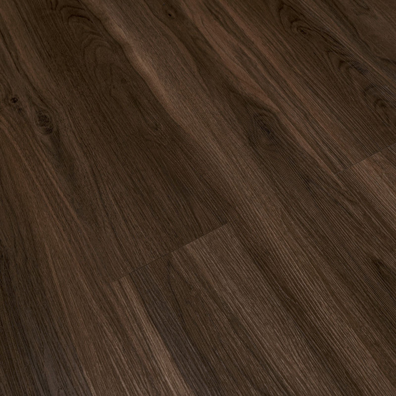 Vinyl planks spc rigid core lvt casa walnut 5mm thickness 20mil super protect wearlayer preattached premium pad 1520324-VH product shot angle view 2
