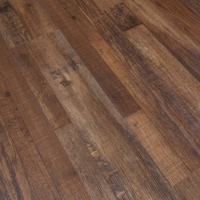 Vinyl planks spc rigid core lvt reclaimed wood 5mm thickness 20mil super protect wearlayer preattached premium pad 1520323-VH product shot angle view 2