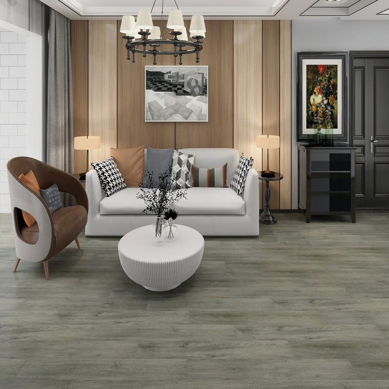 Vinyl Planks SPC Rigid Core LVT Cool Sands 5mm Thickness 20mil Super Protect Wearlayer Pre attached PremiumPad 1520321-VH product shot living room view 2