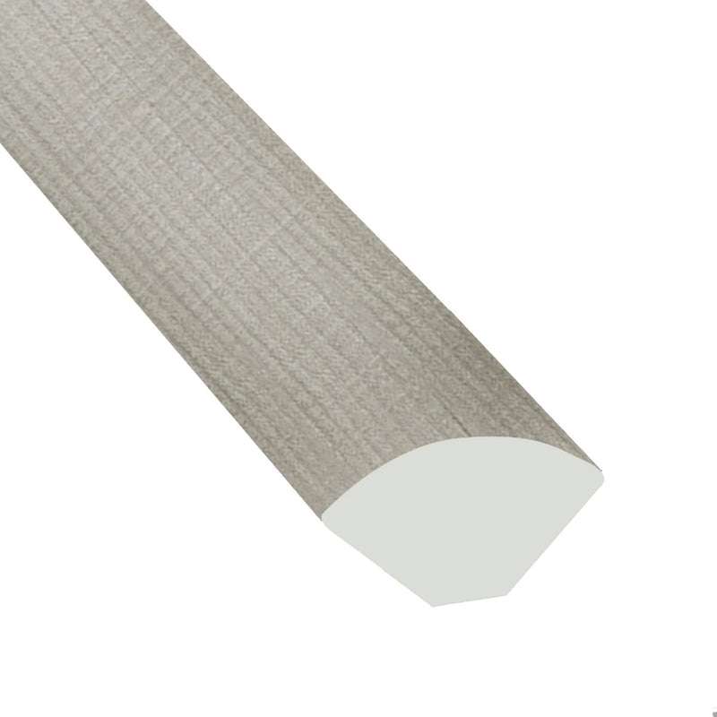 Whitby white 0.59" thick X 1.02" wide X 94" length luxury vinyl quarter round molding VTTWHIWHI-QR product shot profile view