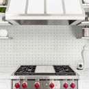 White and gray octagon 11.61x11.61 matte porcelain SMOT-PT-RETBIAGRA-2OCTM mosaic tile  msi collection room shot kitchen view 3