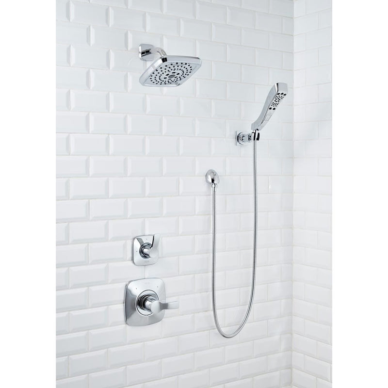 White glossy beveled 3x6 glazed ceramic wall tile msi collection NWHIGLO3X6BEV product shot bath view