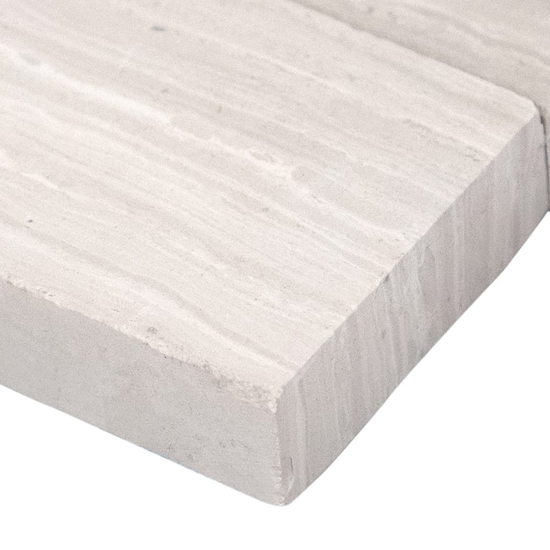 White Oak 3D Mini Ledger Corner 4.5"x9" Natural Marble Wall Tile LPNLMWHIOAK4.59COR-3DH-MINI product shot profile view