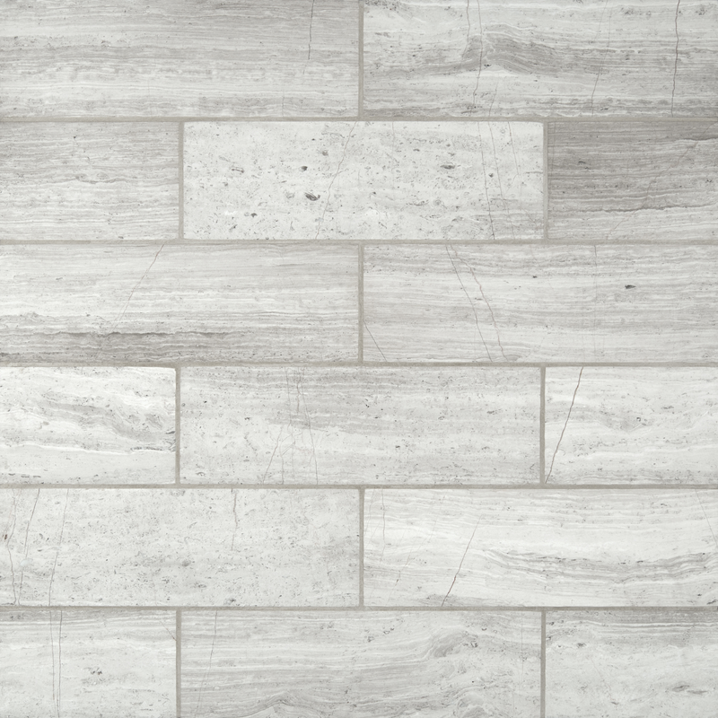 White oak honed marble floor and wall tile TWHITOAK412H msi collection product shot wall view