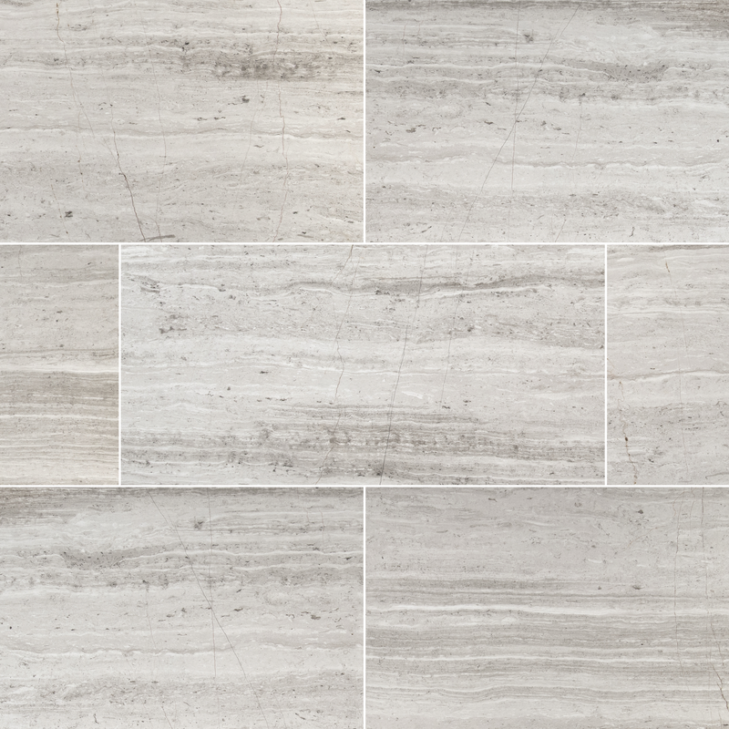 White oak honed marble floor and wall tile TWHTOAK12240.38H msi collection product shot wall view