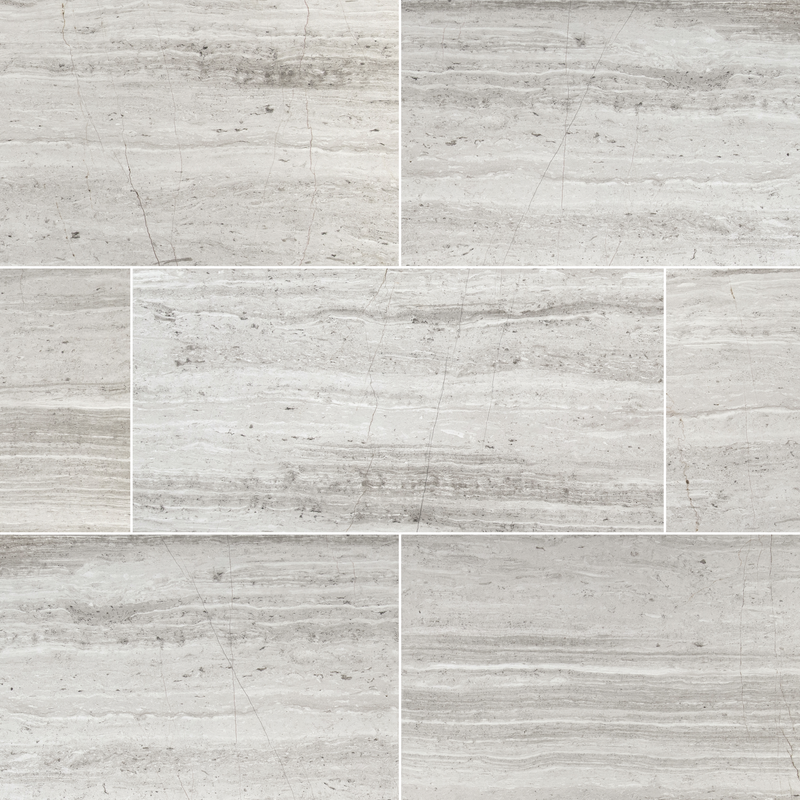 White oak honed marble floor and wall tile TWHTOAK18360.38H msi collection product shot wall view