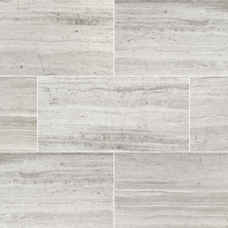 White oak polished marble floor and wall tile TWHTOAK12240.38P msi collection product shot wall view