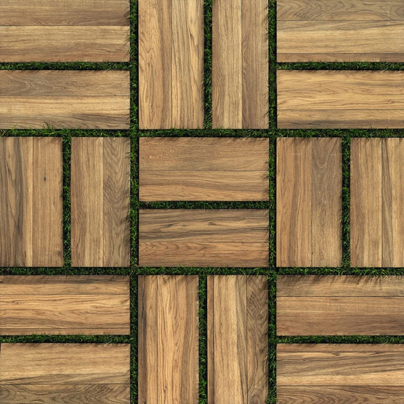 Wood Honey Rec 24x24 Pavers tiles 1096347 product shot wall view