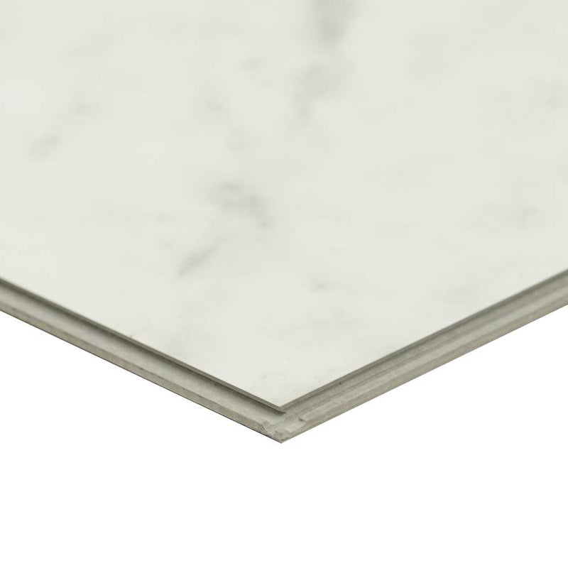 Xl trecento  carrara avell 18x36 rigid core luxury vinyl tile flooring VTRXLCAAV18X36-5MM-12MIL product shot profile view